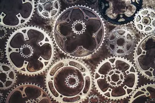 Ineinander greifende Zahnräder — Mechanismus ohne Innerlichkeit